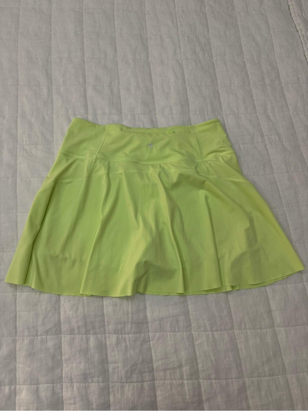 Athleta Ace Tennis 15.5” Skort Lime Green Size L Pickleball Golf